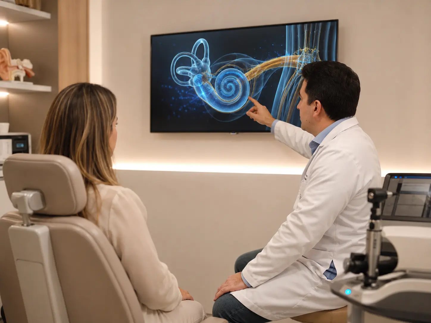 Orientação médica sobre audição